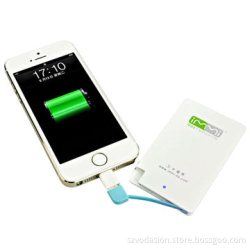 2014 New fashion design popular credit card portable power bank for iPhone/iPad/iPod